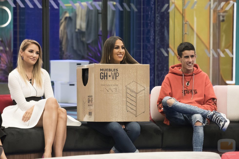 Alba Carrillo, Noemí Salazar y El Cejas, en la Gala 7 de 'GH VIP 7'
