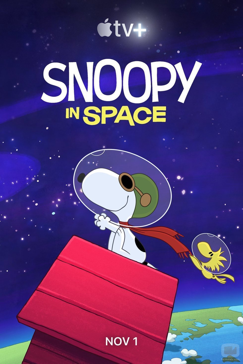 Cartel promocional de 'Snoopy in Space'