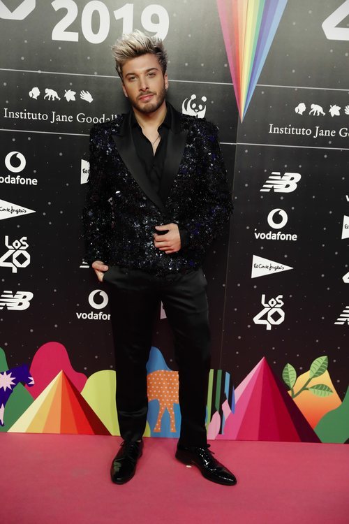 Blas Cantó en la cena de nominados de Los 40 Music Awards