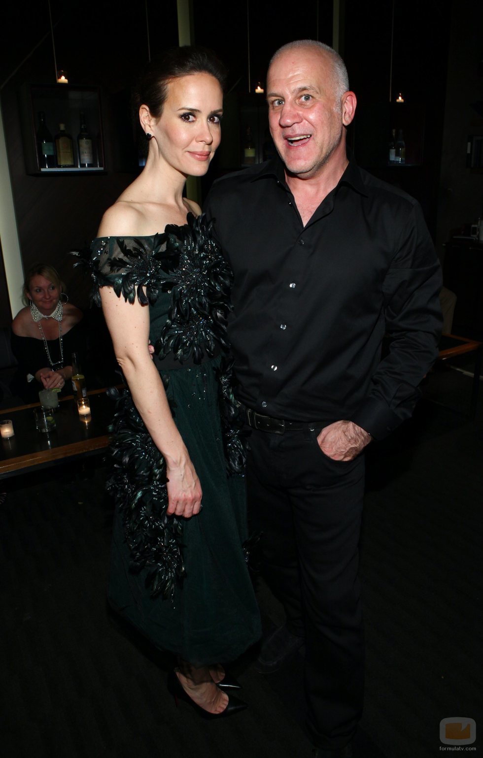El director Ryan Murphy con la actriz Sarah Paulson