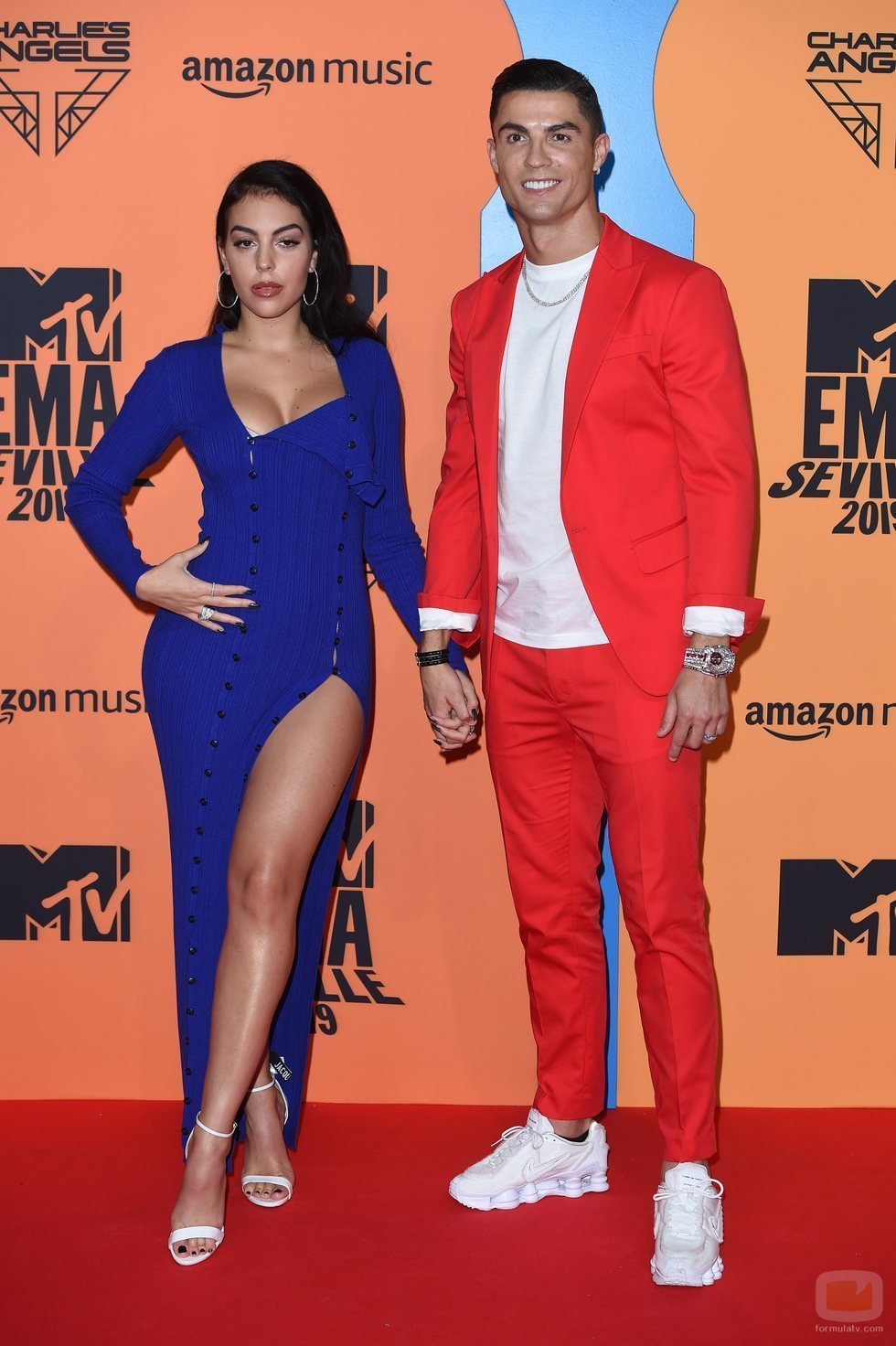 Cristiano Ronaldo y Georgina Rodríguez en la alfombra roja de los MTV EMAs 2019