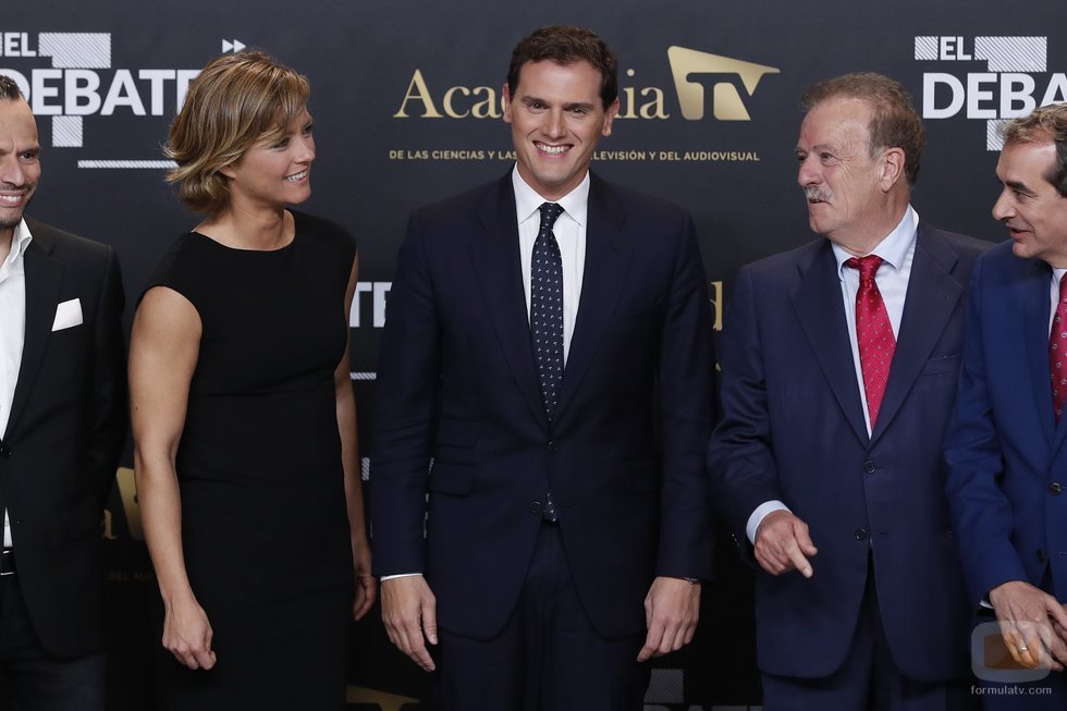 Albert Rivera con María Casado y Manuel Campo Vidal en el 'Debate electoral 4-N' 