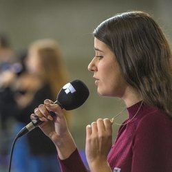 Una chica canta en las audiciones de 'OT 2020' en Madrid