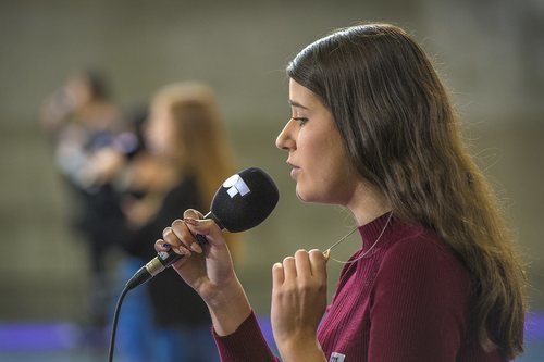 Una chica canta en las audiciones de 'OT 2020' en Madrid