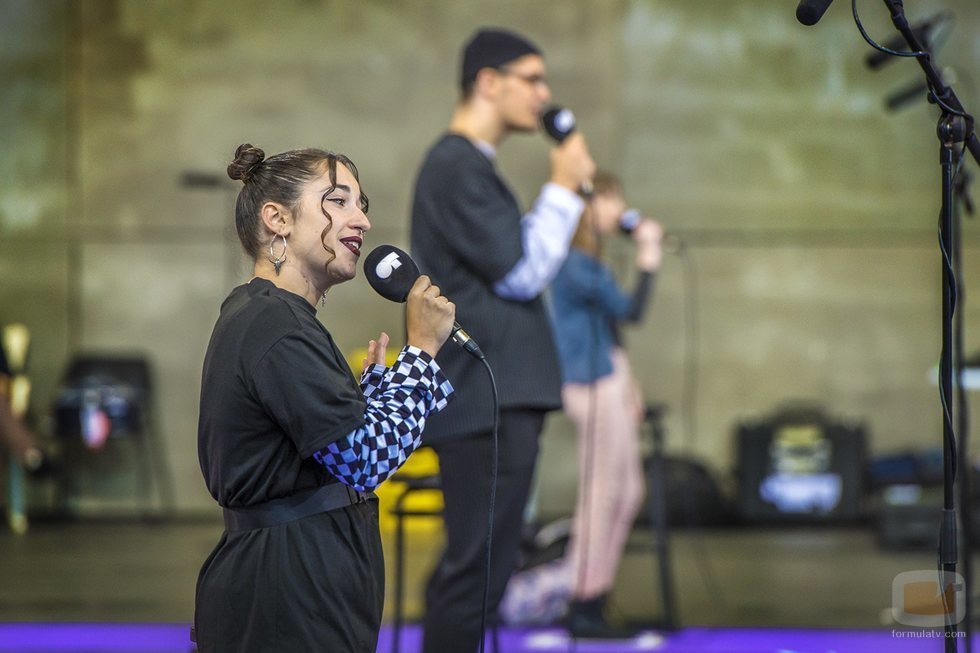 Una joven participa en el casting de 'OT 2020' en Madrid