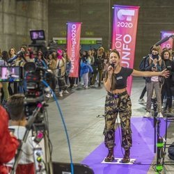 Una aspirante canta en el casting de 'OT 2020' en Madrid