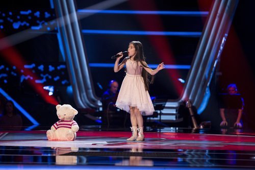 Melani García visita 'La Voz Kids' en Antena 3