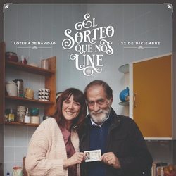 Póster del anuncio de la Lotería de Navidad 2019 con Pilar y Félix