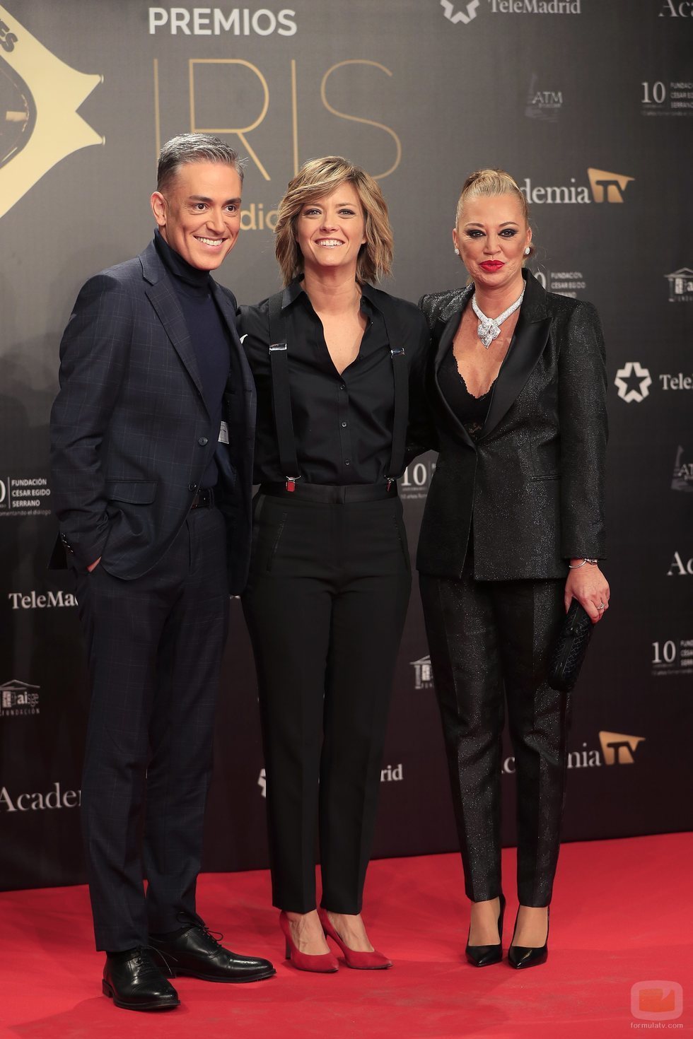 Kiko Hernández, María Casado y Belén Esteban en los Premios Iris 2019