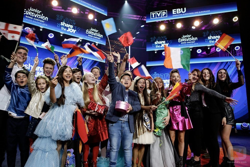 Los representantes de Eurovisión Junior 2019 en la Ceremonia de Inauguración