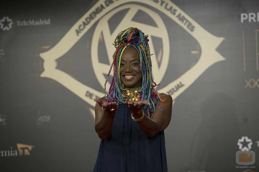 Una feliz Lucrecia en los Premios Iris 2019