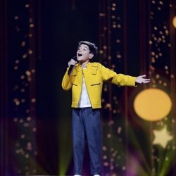 Giorgi Rostiashvili, representante de Georgia, en la Gran Final de Eurovisión Junior 2019