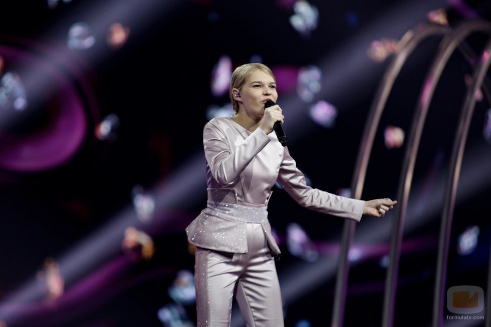 Sophia Ivanko, representante de Ucrania, en la Gran Final de Eurovisión Junior 2019