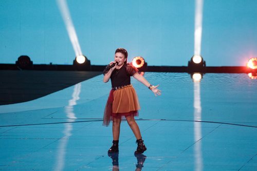 Joana Almeida, representante de Portugal, en la Gran Final de Eurovisión Junior 2019