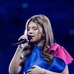 Isea Çili, representante de Albania, en la Gran Final de Eurovisión Junior 2019