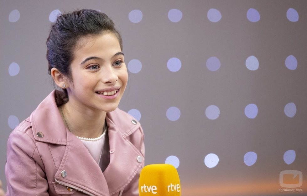 Melani García en la rueda de prensa de RTVE tras el Festival de Eurovisión Junior 2019