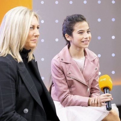 Melani García y Ana María Bordas en la rueda de prensa de RTVE tras Eurovisión Junior 2019