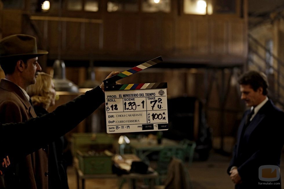Claqueta en el rodaje de la cuarta temporada de 'El Ministerio del Tiempo'
