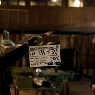 Claqueta en el rodaje de la cuarta temporada de 'El Ministerio del Tiempo'