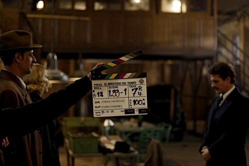 Claqueta en el rodaje de la cuarta temporada de 'El Ministerio del Tiempo'