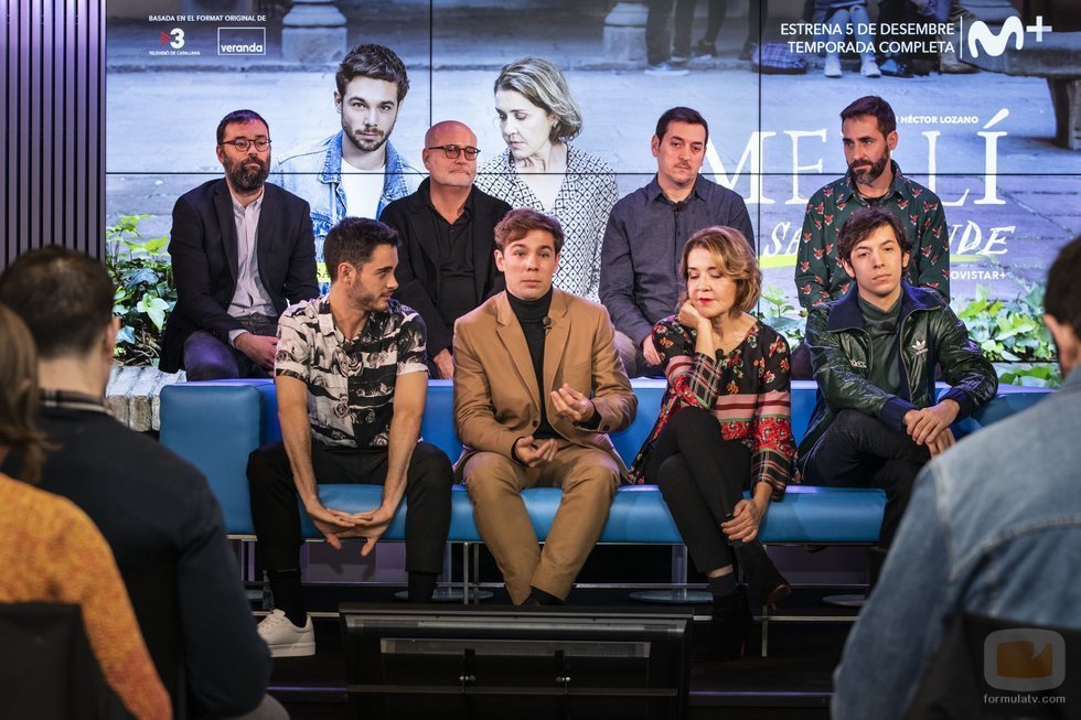 El equipo profesional de 'Merlí: Sapere Aude' en la rueda de prensa en Barcelona