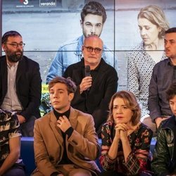 Aitor Montánchez, en la rueda de prensa de 'Merlí: Sapere Aude' en Barcelona