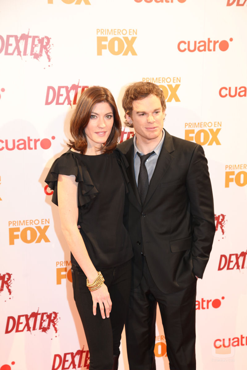Michael C. Hall (Dexter) y Jennifer Carpenter (Debra) en la premiere de Dexter