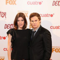 Michael C. Hall y Jennifer Carpenter en la premiere de la tercera temporada de 'Dexter'