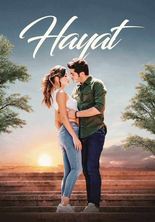 Póster de 'Hayat: Amor sin palabras'  con Hayat (Hande Erçel) y Murat (Burak Deniz)