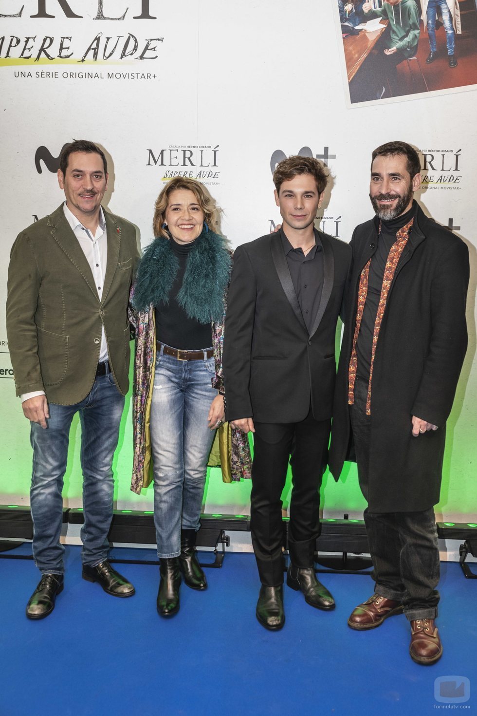 Carlos Cuevas, María Pujalte y Héctor Lozano en la premiere de 'Merlí: Sapere Aude' en Barcelona