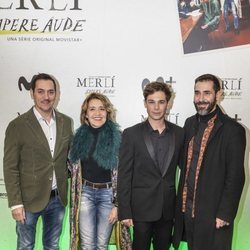 Carlos Cuevas, María Pujalte y Héctor Lozano en la premiere de 'Merlí: Sapere Aude' en  Barcelona