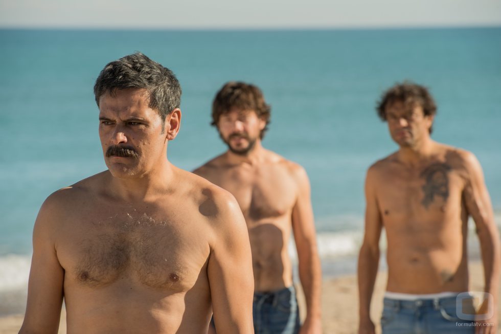 Conrado, Óscar y Vicent en la segunda temporada de 'El embarcadero'