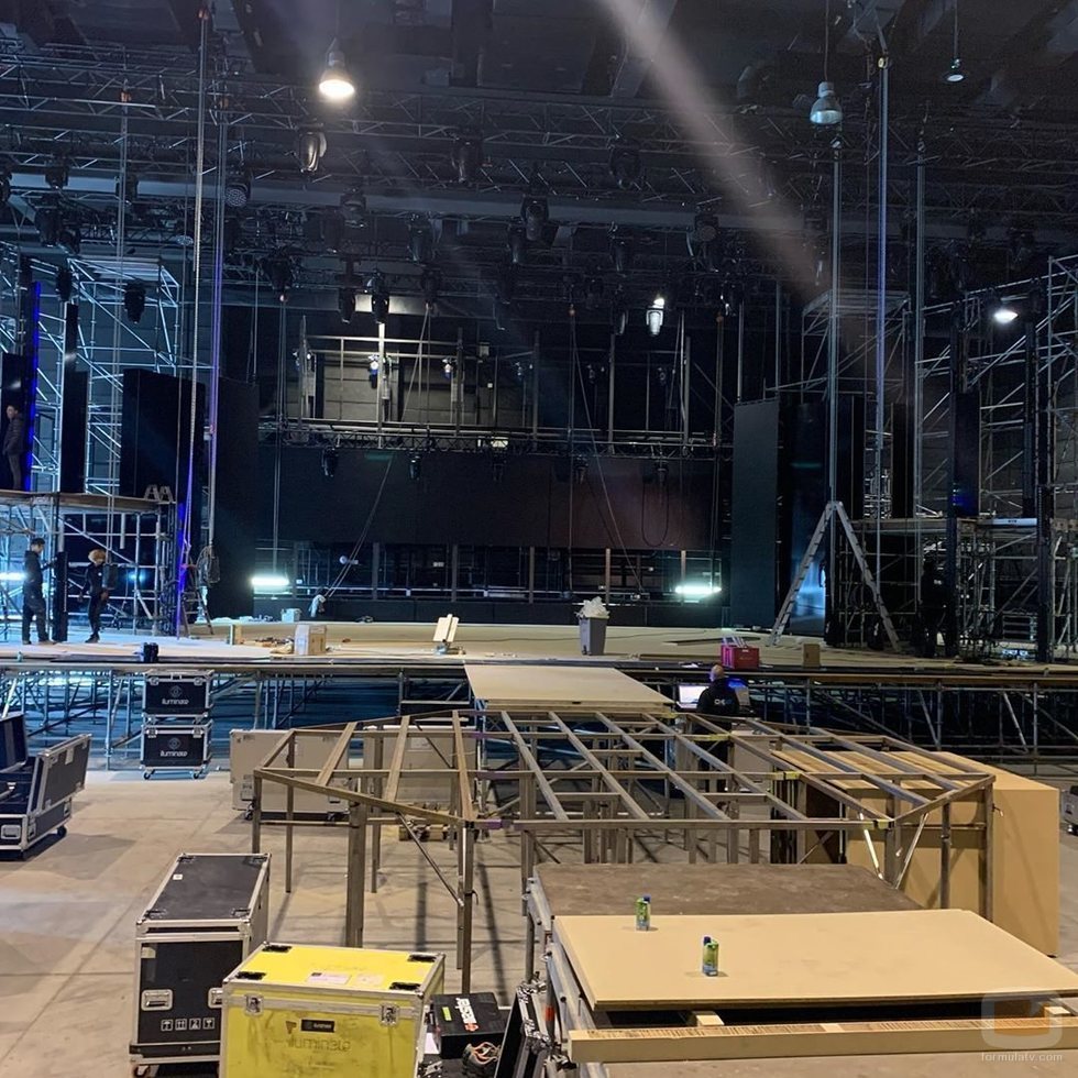 Montaje del plató de 'OT 2020'