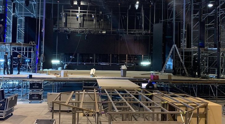 Montaje del plató de 'OT 2020'