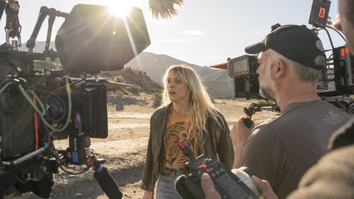 Maggie Civantos, rodando 'Vis a vis: El oasis' en Almería