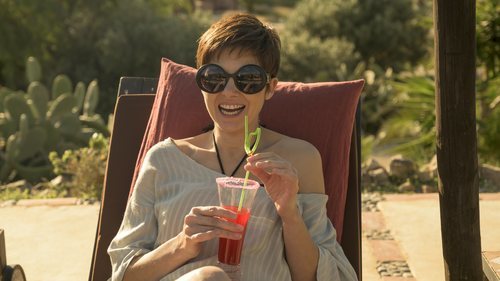 Isabel Naveira como La Flaca en el rodaje de 'Vis a vis: El oasis' en Almería