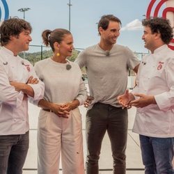 Jordi Cruz, Samantha Vallejo-Nágera, Rafa Nadal y Pepe Rodríguez en 'MasterChef Junior 7'
