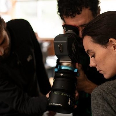 Vicky Luengo en el rodaje de 'Antidisturbios'