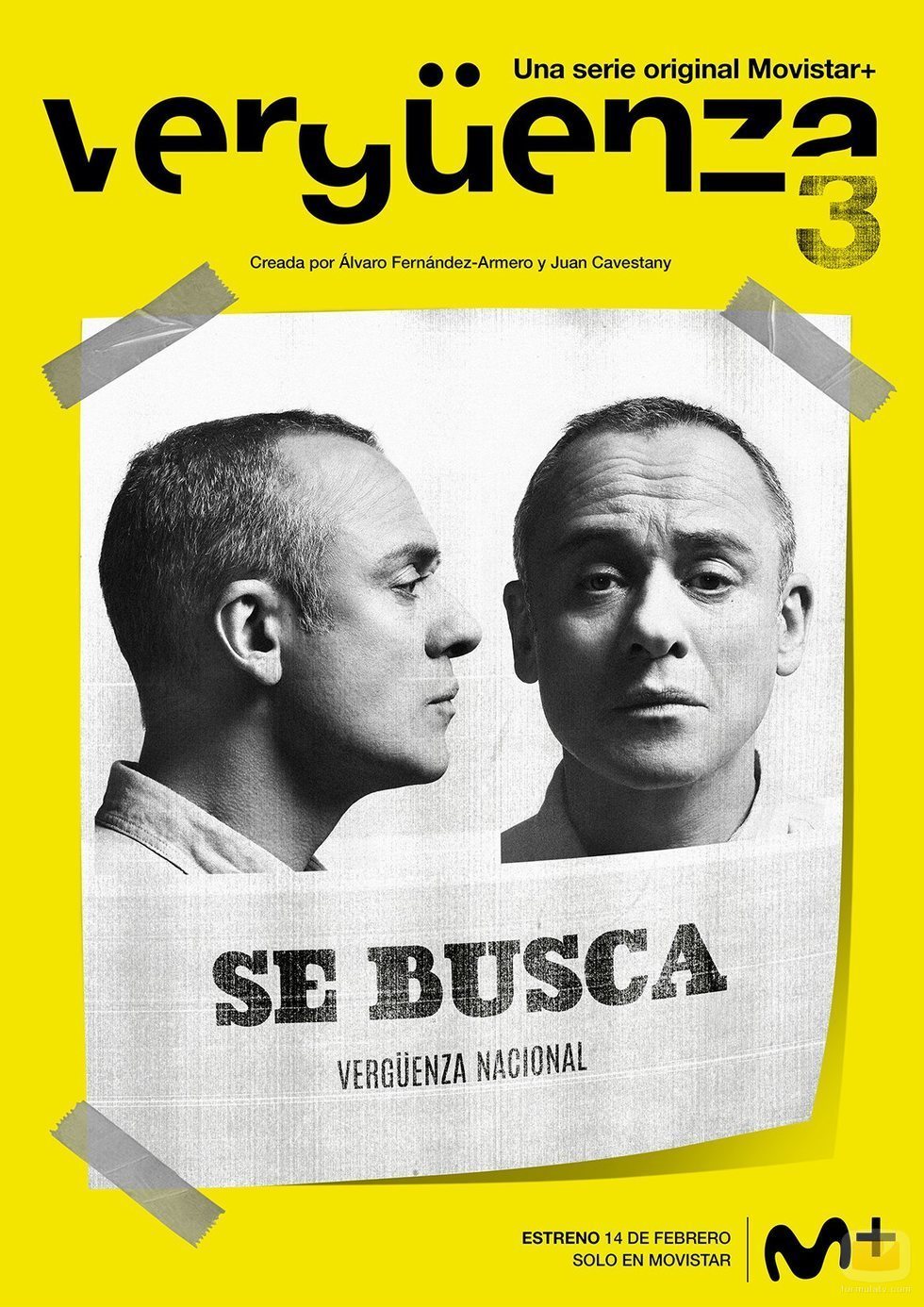 Cartel de la tercera temporada de 'Vergüenza'