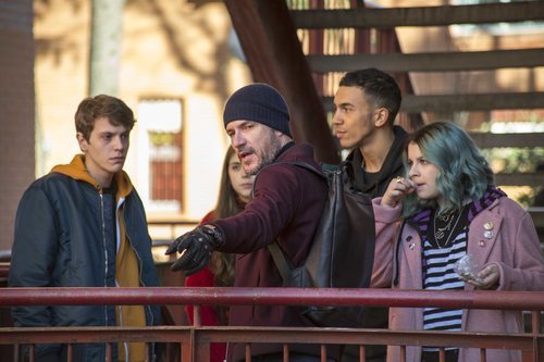 Oriol Cervera, Nourdin Batán, María Rivera y Daniel Grao en una escena de 'HIT'