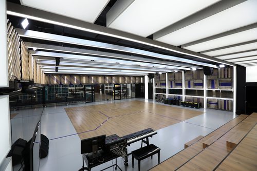 Sala de ensayo principal de la Academia de 'OT 2020'