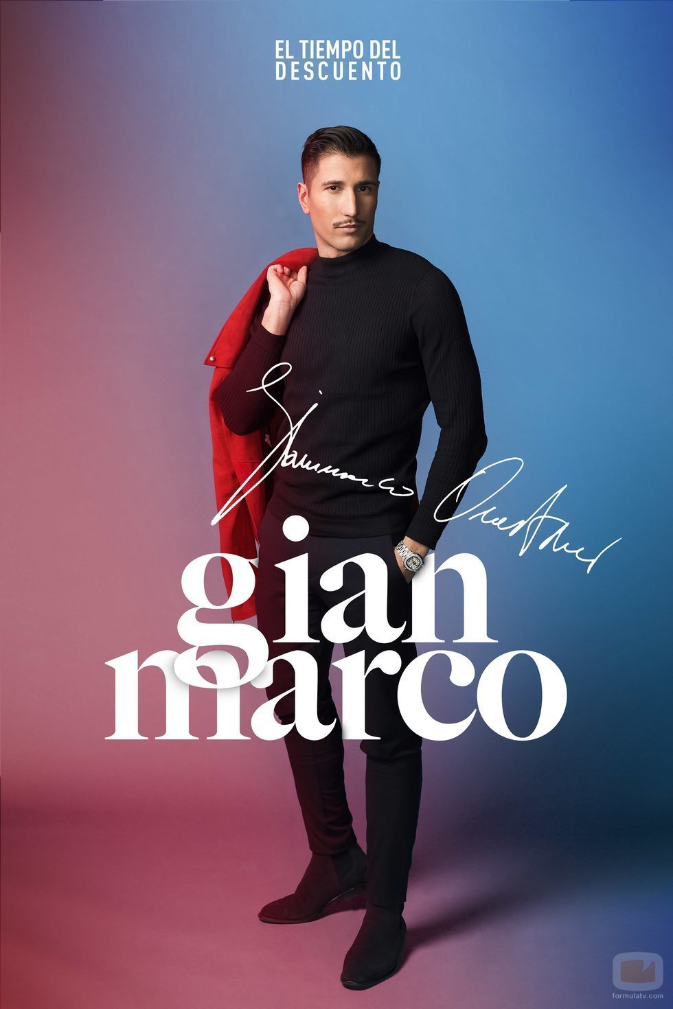 Posado de Gianmarco Onestini en 'El tiempo del descuento'