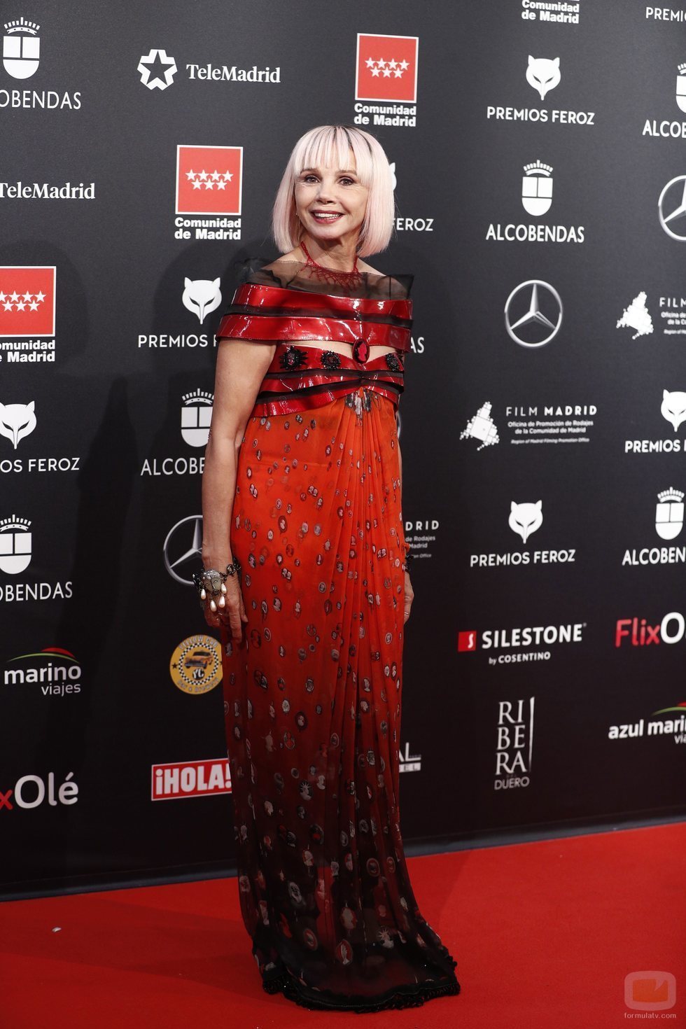 Victoria Abril en la alfombra roja de los Premios Feroz 2020