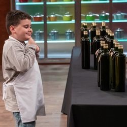 Albert en la prueba del aceite de 'MasterChef Junior 7'