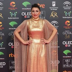 Mariola Fuentes en la alfombra roja de los Premios Goya 2020