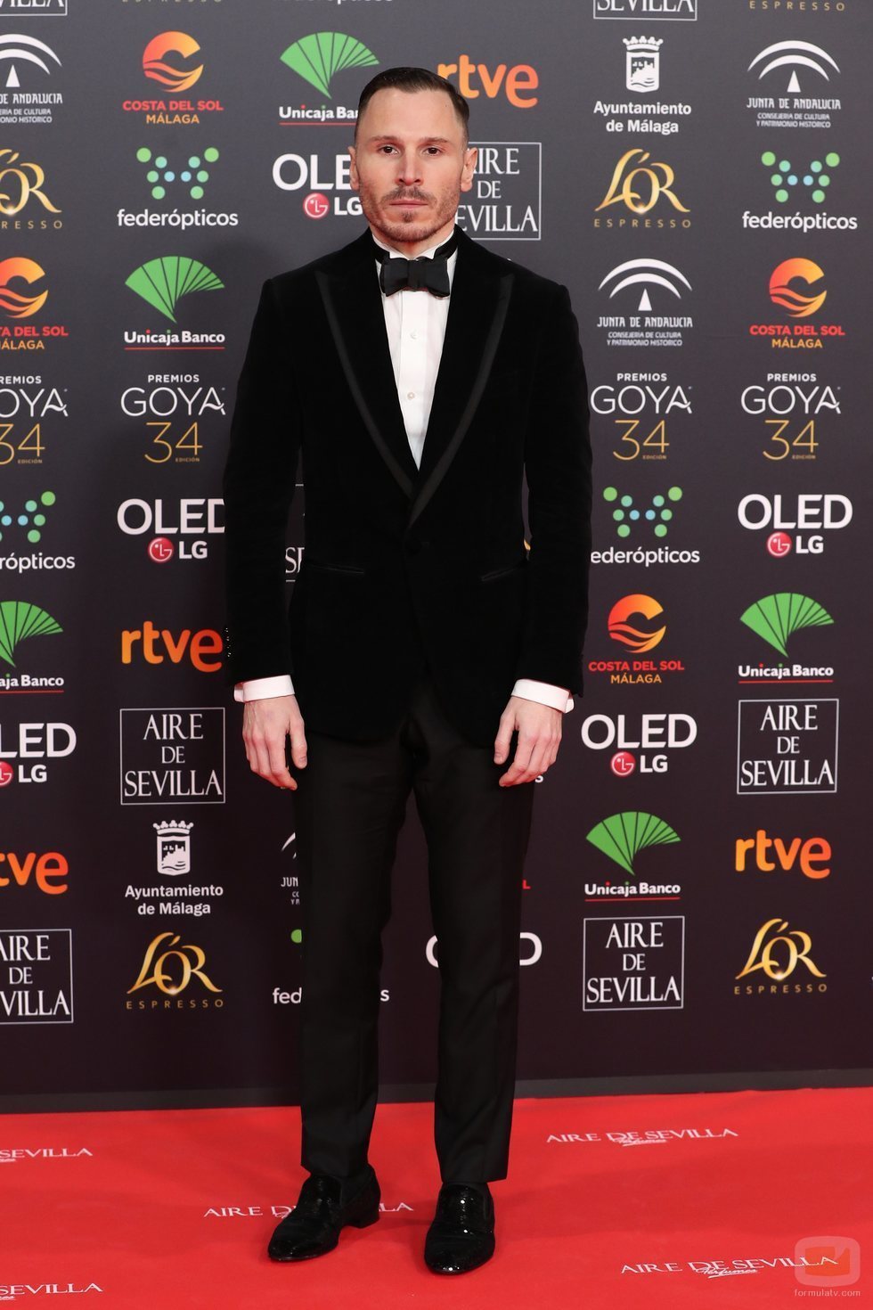 Rubén Ochandino en la alfombra roja de los Premios Goya 2020