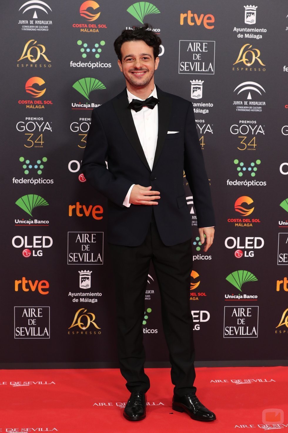 Fernando Tielve en la alfombra roja de los Premios Goya 2020