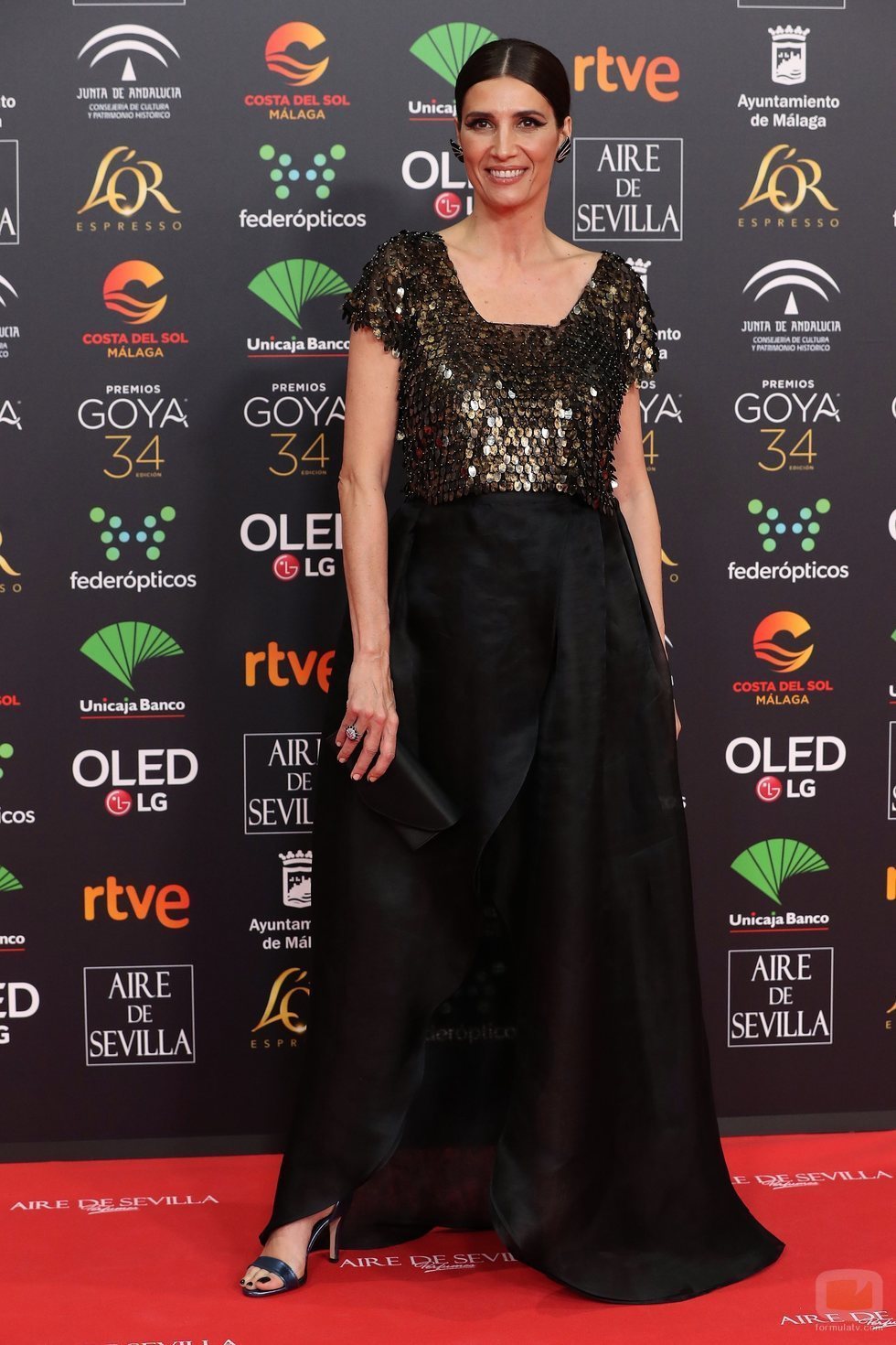Elia Galera en la alfombra roja de los Premios Goya 2020