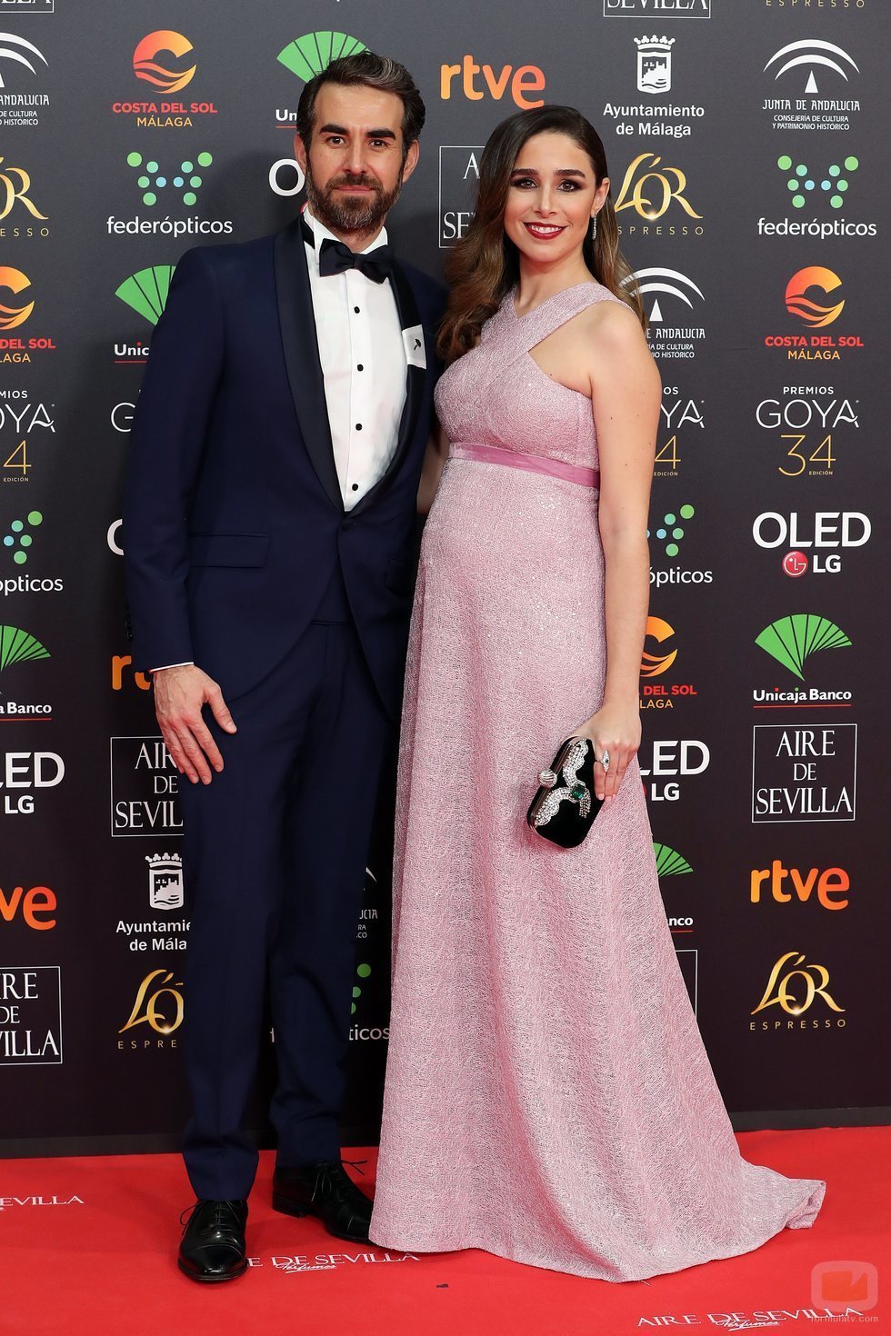 Daniel Muriel y Candela Serrat en la alfombra roja de los Premios Goya 2020