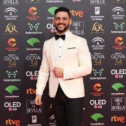 Fran Perea en la alfombra roja en los Premios Goya 2020